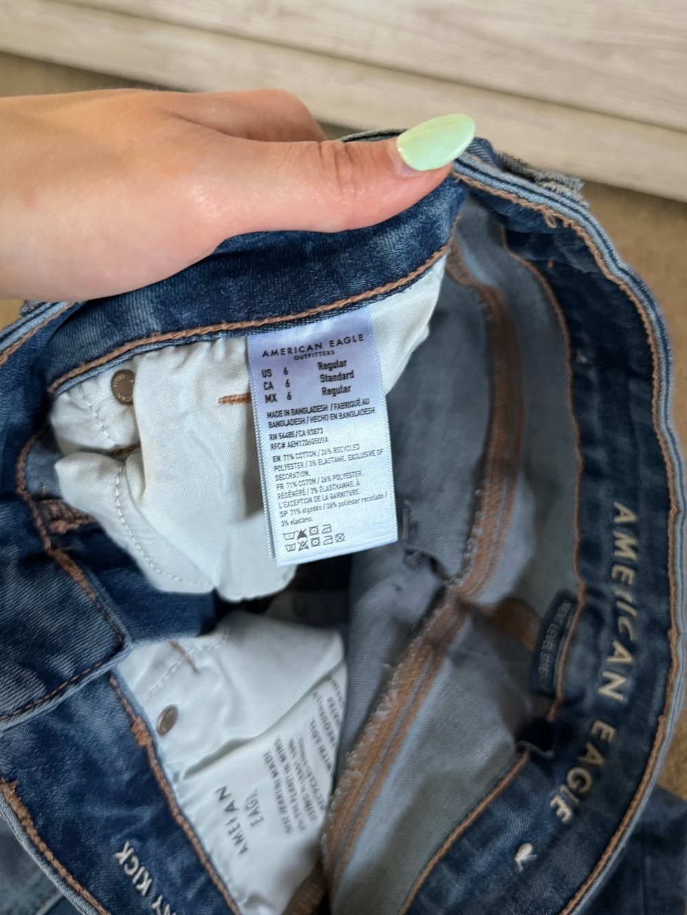 American Eagle Outfitters Hi Rise Skinny Kick Boot Cut Jeans Bundle - Picture 7 of 8